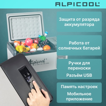 Компрессорный автохолодильник Alpicool C15(12/24V)